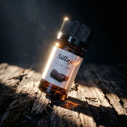 Flacon fragrance cuir daim 5ml pour création de parfum